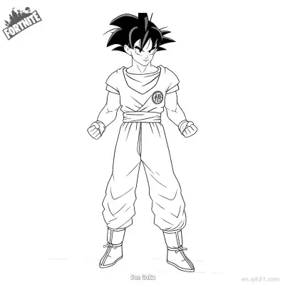 孙悟空 02简笔画 素描 涂鸦 - 免费可打印堡垒之夜 下载PDF – 免费可打印简笔画涂色画